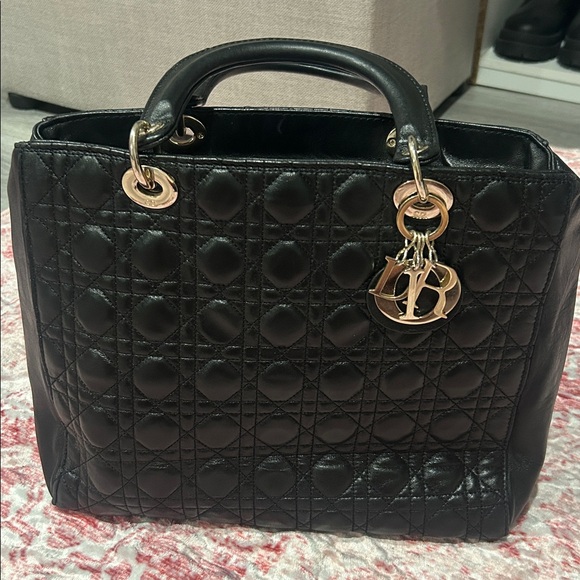 Christian Dior Black Quilted Handbag - Picture 1 of 10